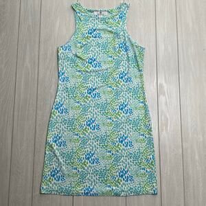 Jean-Pierre Kilfa Paris Women's White Blue & Green Shift Dress Size XS X-Small